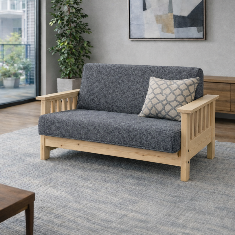 Montana Loveseat Futon Set – Solid Quebec Pine