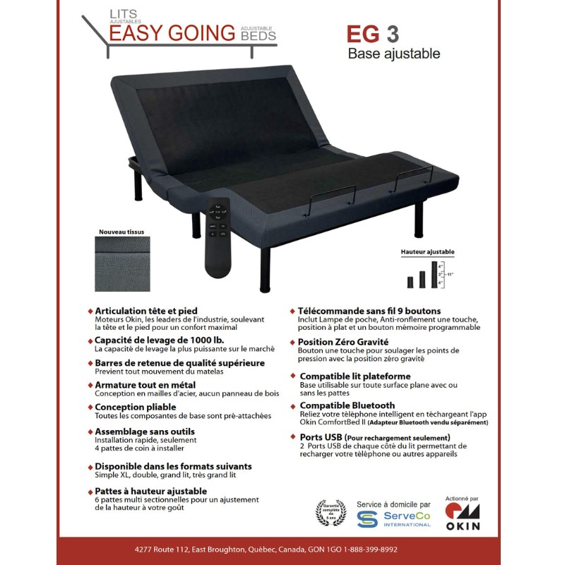 lit ajustable smartflex sf350 easygoing EG3