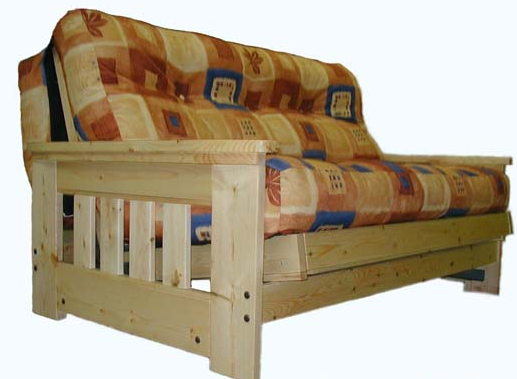 Ensemble futon causeuse Montana en pin massif