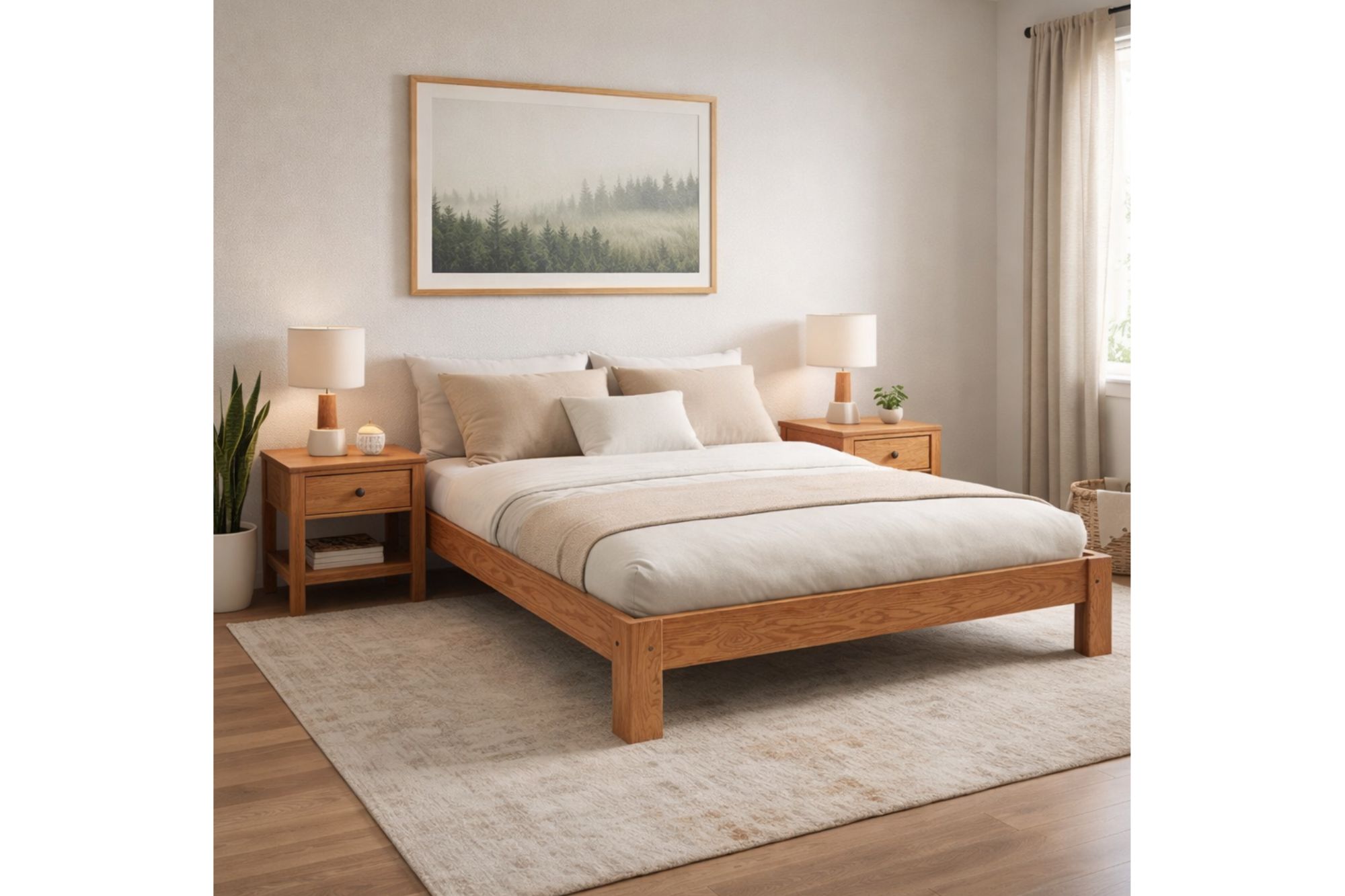 Woodstock solid Oak slats bed