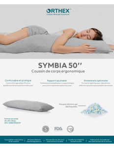 coussin corps symbia 50''