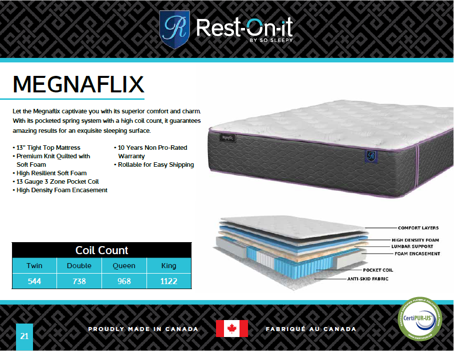 Matelas Rest-On-it Megnaflix