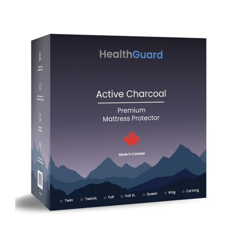 couvre matelas charbon actif charcoal impermeable healthguard