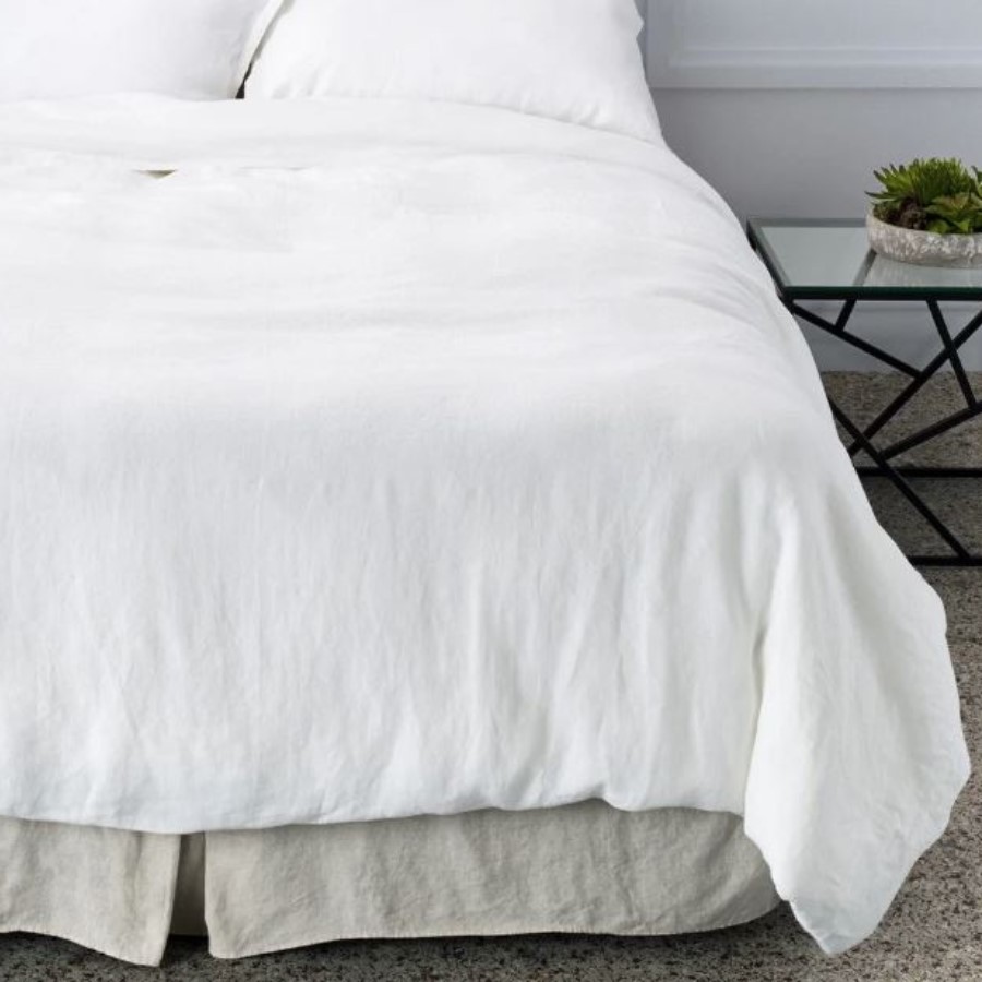 housse en lin lavable brunelli blanche